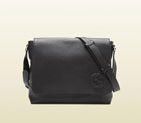 Gucci black leather messenger bag 322056 A7M0N 1000 322056