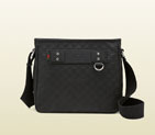Gucci black rubber guccissima leather messenger bag 322080 AF65N 1060 322080