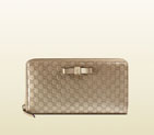 Gucci bow microguccissima leather zip around wallet 388680