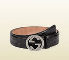 Gucci crocodile belt with interlocking G buckle 368186 E7I0N 1000 368186