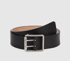 Gucci leather belt with double prong square buckle 387026 AP00N 1000 387026