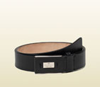 Gucci leather belt with hidden buckle 353345 AP00N 1000 353345