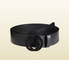 Gucci leather belt with interlocking G buckle 368186 BGH0V 1000 368186
