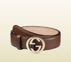 Gucci leather belt with interlocking G buckle 370543 AP00G 2548 370543