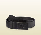Gucci leather belt with leather covered plaque buckle 368188 A7M0N 1000 368188