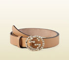 Gucci leather belt with studded interlocking G buckle 388991 AP00G 2754 388991