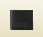 Gucci leather bi-fold wallet with microguccissima trim 256408 A8WQN 1000 256408