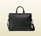 Gucci men leather briefcase with front pocket 387074