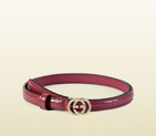 Gucci patent guccissima skinny belt with interlocking G buckle 370552 AR93G 5587 370552