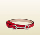 Gucci red leather belt with horsebit buckle 282349 AIY0N 6523 282349
