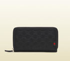 Gucci rubber guccissima leather double zip around wallet 295830