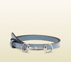Gucci sky blue leather belt with horsebit buckle 282349 CLG0N 4801 282349