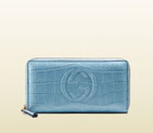 Gucci soho crocodile zip around wallet 308004