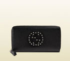 Gucci soho studded leather zip around wallet 308004