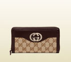 Gucci sukey original GG canvas zip around wallet 308012