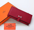 Hermes Bearn Japonaise Bi-Fold Wallet Original Saffiano Leather A208 Claret A208