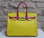 Hermes Birkin 35CM Ostrich leather Gold hardware H35 Yellow&Peach H35