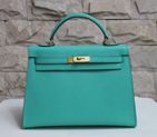 Hermes Kelly 32cm Togo Leather Bag Light Green with Gold hardware K32