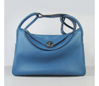 Hermes Lindy 30CM Havanne Shoulder Bag Blue H1057