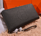 Hermes Long Zip Wallet A1188 Black A1188