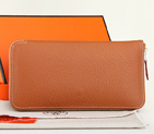 Hermes Zipper Wallet Original Clemence Leather A309 Camel A309