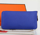 Hermes Zipper Wallet Original Clemence Leather A309 RoyalBlue A309