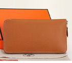 Hermes Zipper Wallet Original Saffiano Leather A309 Camel A309