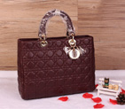 Lady Dior Bag Medium Bag Sheepskin Leather D1667 Burgundy D1667