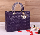 Lady Dior Bag Medium Bag Sheepskin Leather D1667 DarkPurple D1667
