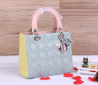 Lady Dior Bag Sheepskin Bag D1655 Three-Color with Silver D1655