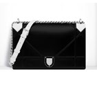 Large Diorama flap bag in black lambskin M0423PMPD M911