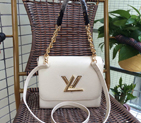 Louis Vuitton EPI Leather Chain Louise Shoulder Bag M48618 White M48618