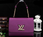 Louis Vuitton Original Leather Twist Bag M48618 Purple M48618