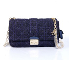 MISS DIOR Bag Nubuck Fabric D6347 Blue D6347