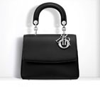 Mini Be Dior flap bag in black leather M0988PVPU M900