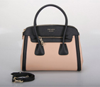 PRADA Saffiano Cuir and City Calf Leather Tote Bag BN2596 in Pink with Black BN2596