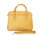 PRADA Saffiano Cuir and City Calf Leather Tote Bag BN2596 in Yellow BN2596