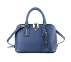 PRADA Saffiano Leather 25CM Two Handle Bag 0811 in Dark blue 0811