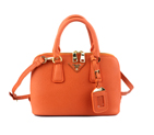 PRADA Saffiano Leather 25CM Two Handle Bag 0811 in Orange 0811