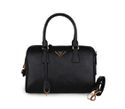 PRADA Saffiano Leather 30cm Two Handle Bag 1845 in Black 1845