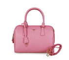 PRADA Saffiano Leather 30cm Two Handle Bag 1845 in Cherry pink 1845