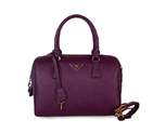 PRADA Saffiano Leather 30cm Two Handle Bag 1845 in Purple 1845