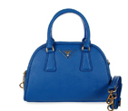 PRADA Saffiano Leather Two Handle Bag BL0854 in Blue BL0854