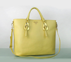 Prada BN1902 Original Calf Leather Tote Bag in Lemon 1902