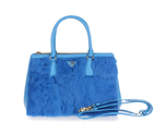 Prada Cony Hair Tote Bag 1801 in Blue 1801