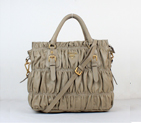 Prada Gaufre Fabric Top Handle Bag in Gray 5011