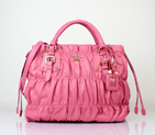Prada Gaufre Nylon Tote Bag BN1788 in Cherry pink 1788