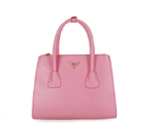Prada Glace Calf Leather Tote Bag BN2619 in Cherry pink 2619
