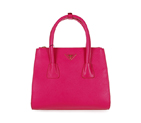 Prada Glace Calf Leather Tote Bag BN2619 in Rose red 2619