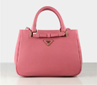 Prada Saffiano Calf Leather Tote Bag 2246 in Cherry pink 2246